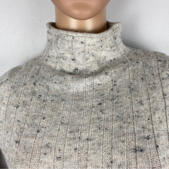 NEW MADEWELL GREY RIBBED KNIT TURTLENECK SWEATER - Picture 4 of 8